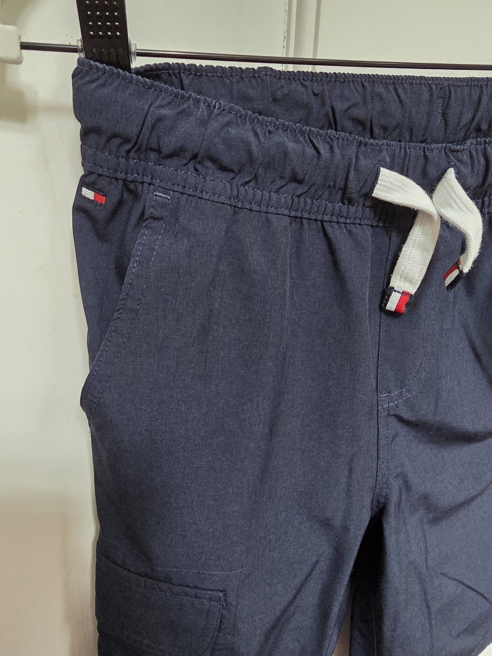 Tommy Hilfiger Navy Drawstring Cargo Shorts - Picture 3 of 4